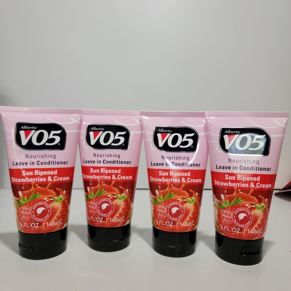 4pk Alberto VO5 Nourishing Leave in Conditioner Sun Ripened Strawberries & Cream